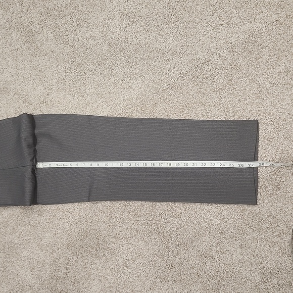 Chaps Boys 16 grey pinstripe dress pants, vest, tie, and bow tie - Picture 3 of 12